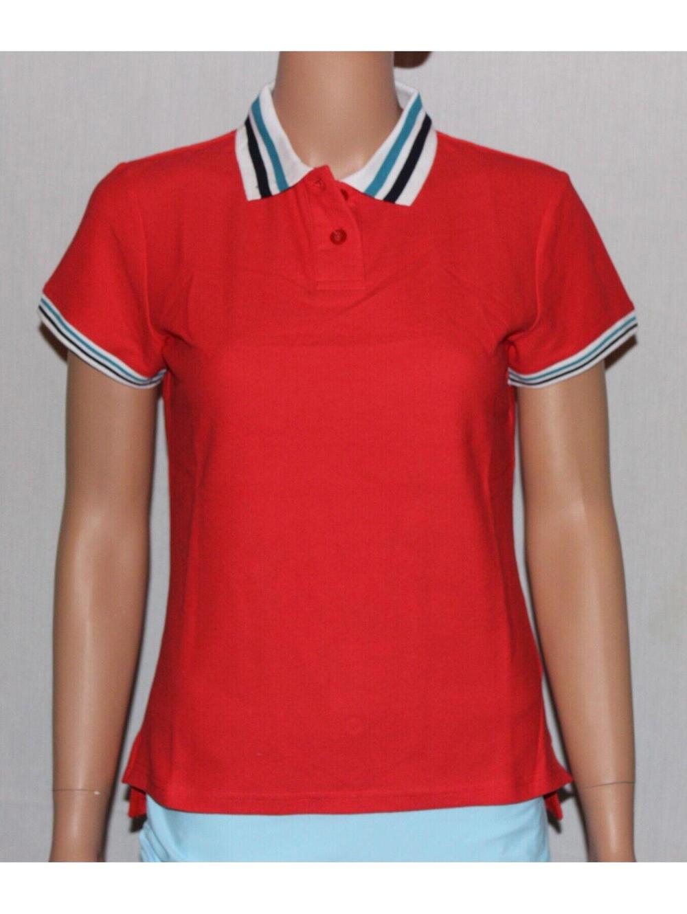 NEW MOVETES WOMENS PHOENIX POLO SHORT SLEEVE SHIRT TS2007 POPPY